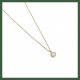 Collier  Solitaire 7 mm zirconium serti clos