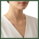 Collier Chaîne Pendant Solitaire et Zirconium Serti Clos Plaqué Or