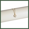 Collier Cœur Zirconium Serti clos