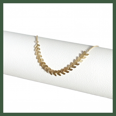 Collier  épi de blé plaqué or