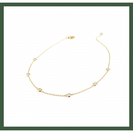 Collier mini solitaires art paris design