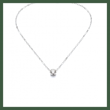 Collier solitaire argent 7 mm