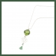 Art paris design boucles d'oreilles pendantes gouttes verte serties clos