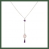 Collier  Pendant  quartz rose