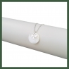 Collier Pastille nacre et trèfle  argent