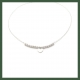 Collier chaîne mini perles diamantées petit coeur