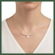 Collier chaîne mini perles diamantées petit coeur