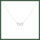 Collier chaîne infini strass argent 925