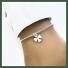 Bracelet  Trèfle argent
