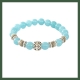 Bracelet perles Jade bleu et Perle Arabesque