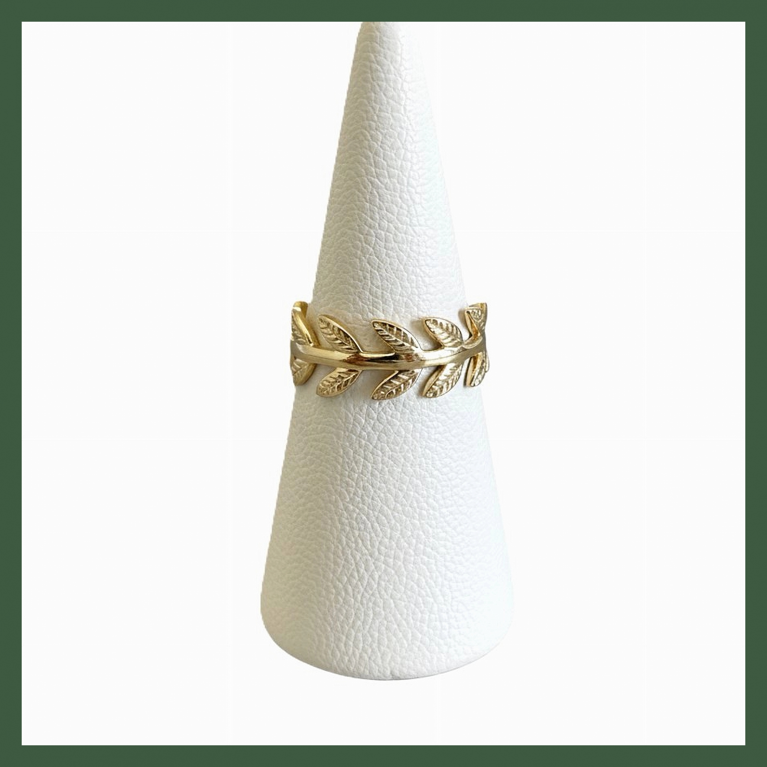 Bague épi de blé plaqué or