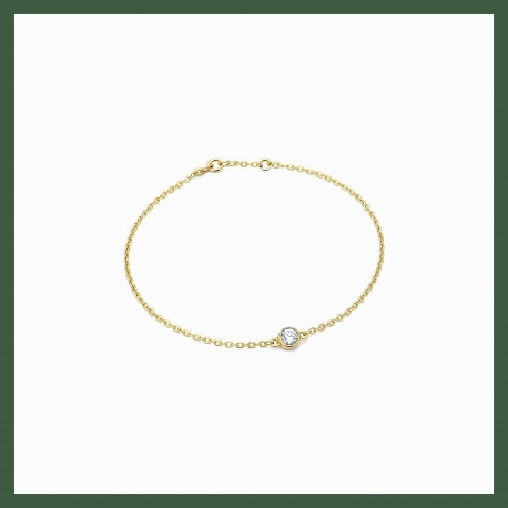 Bracelet chaîne solitaire