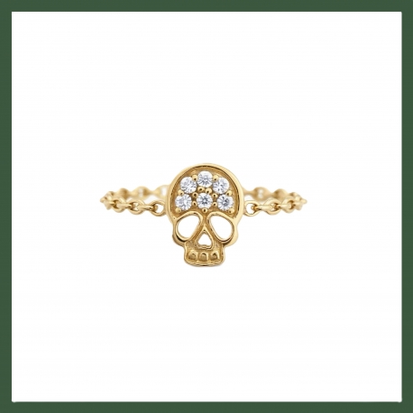 Bague Chaînette  Mini Losange strass