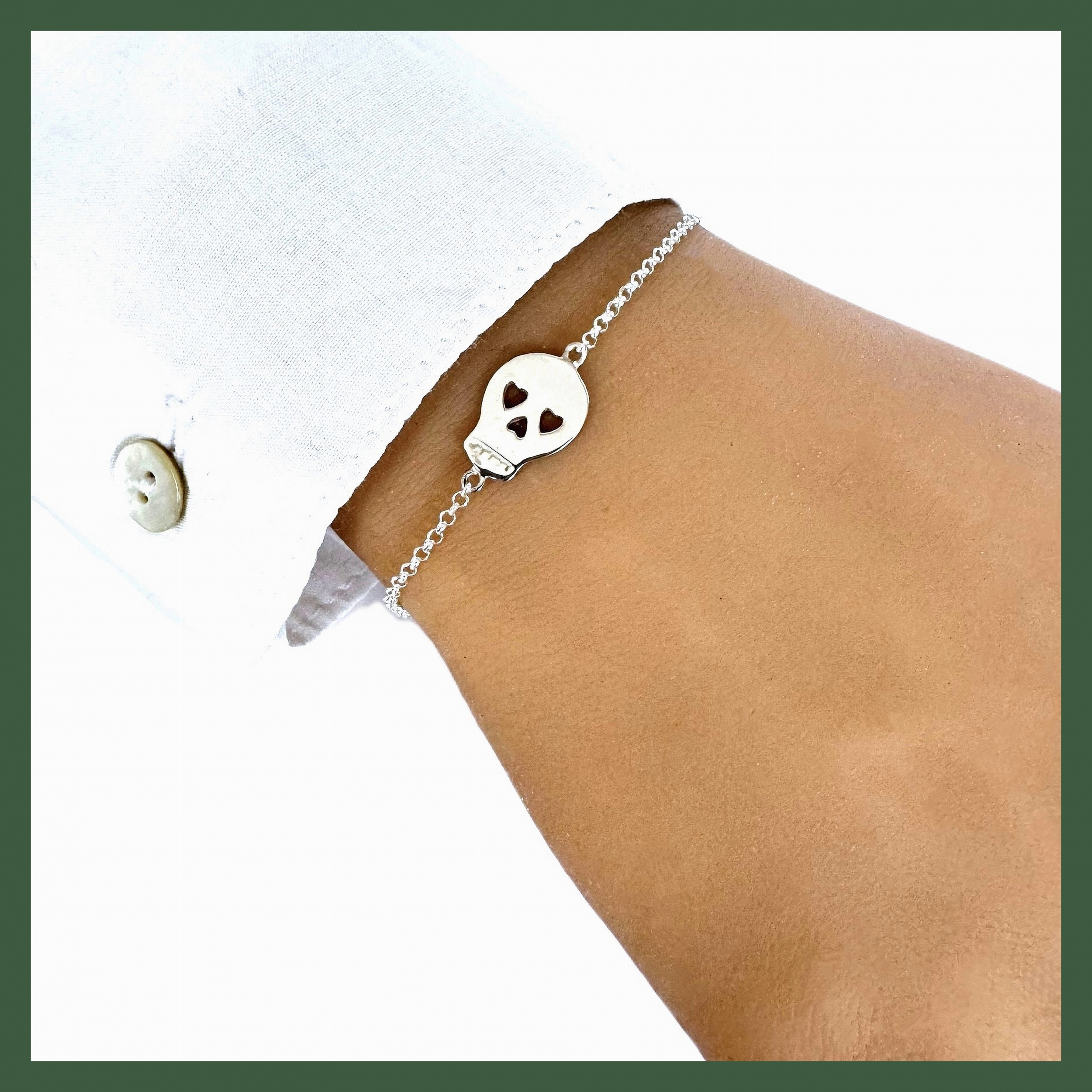 Bracelet Chaîne Argent Tête de mort 