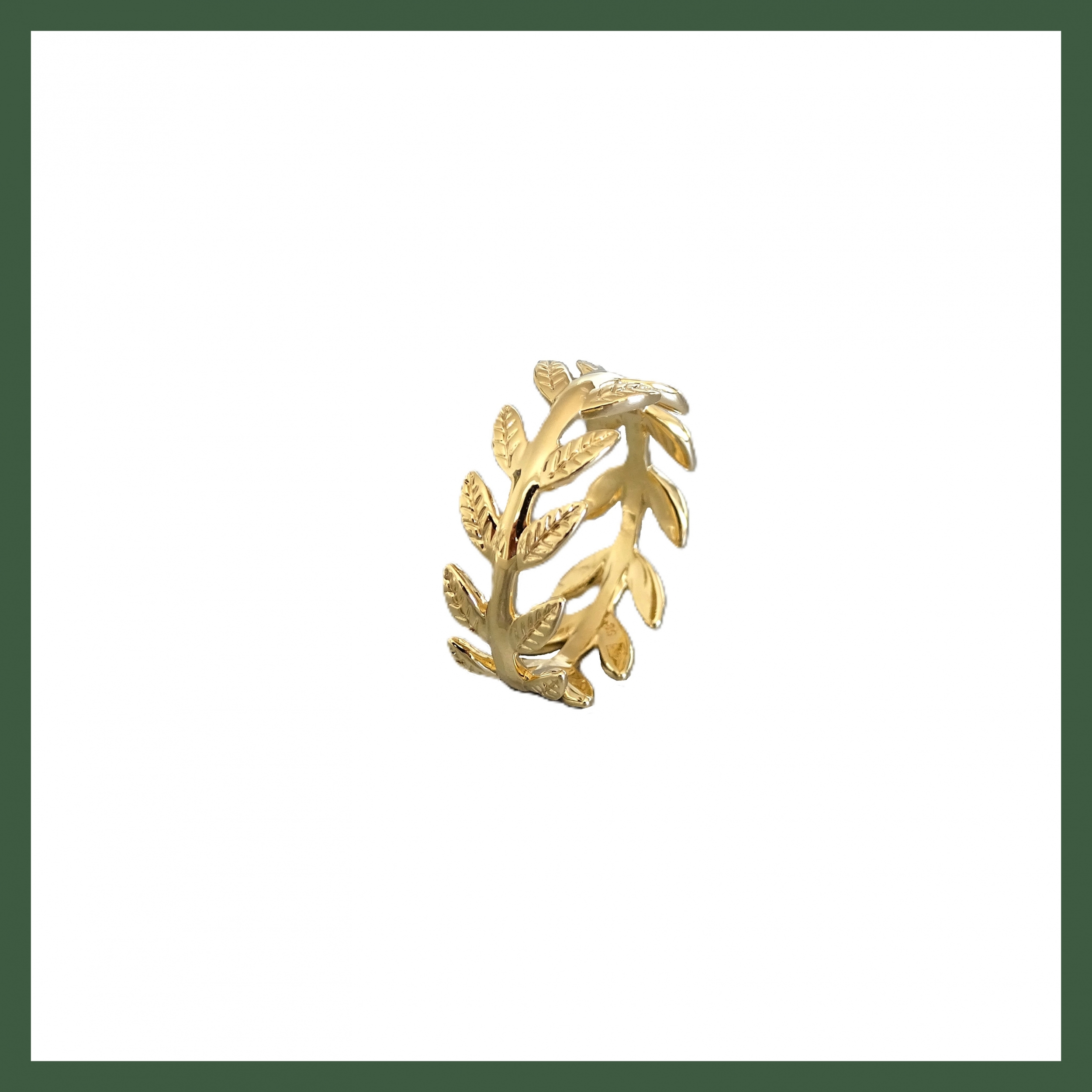 Bague épi de blé plaqué or