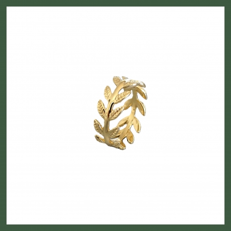 Bague épi de blé plaqué or