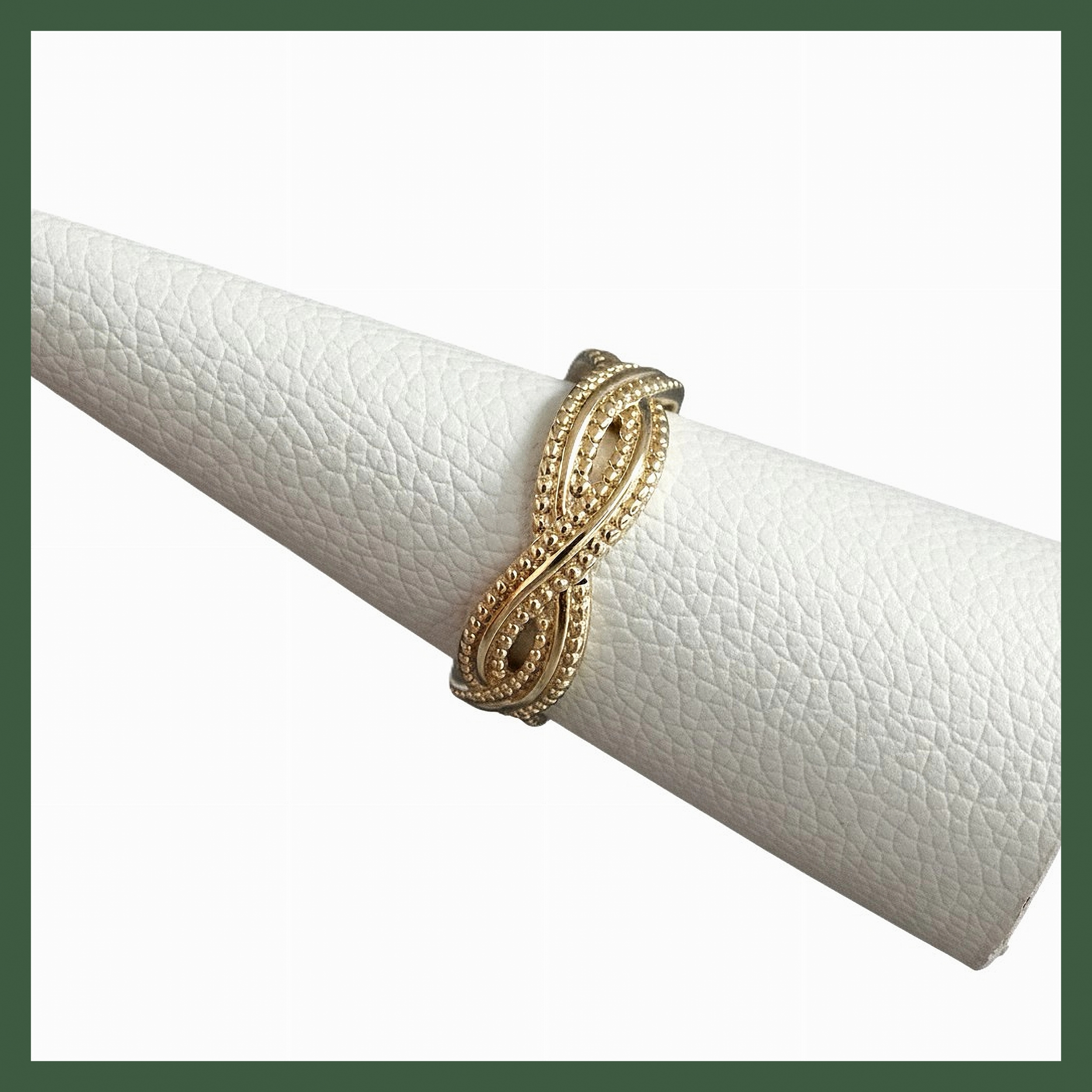 Bague tressée plaqué or