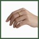 Bague ajustable pastilles plaqué or