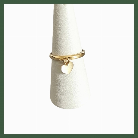 Bague ajustable pastilles plaqué or