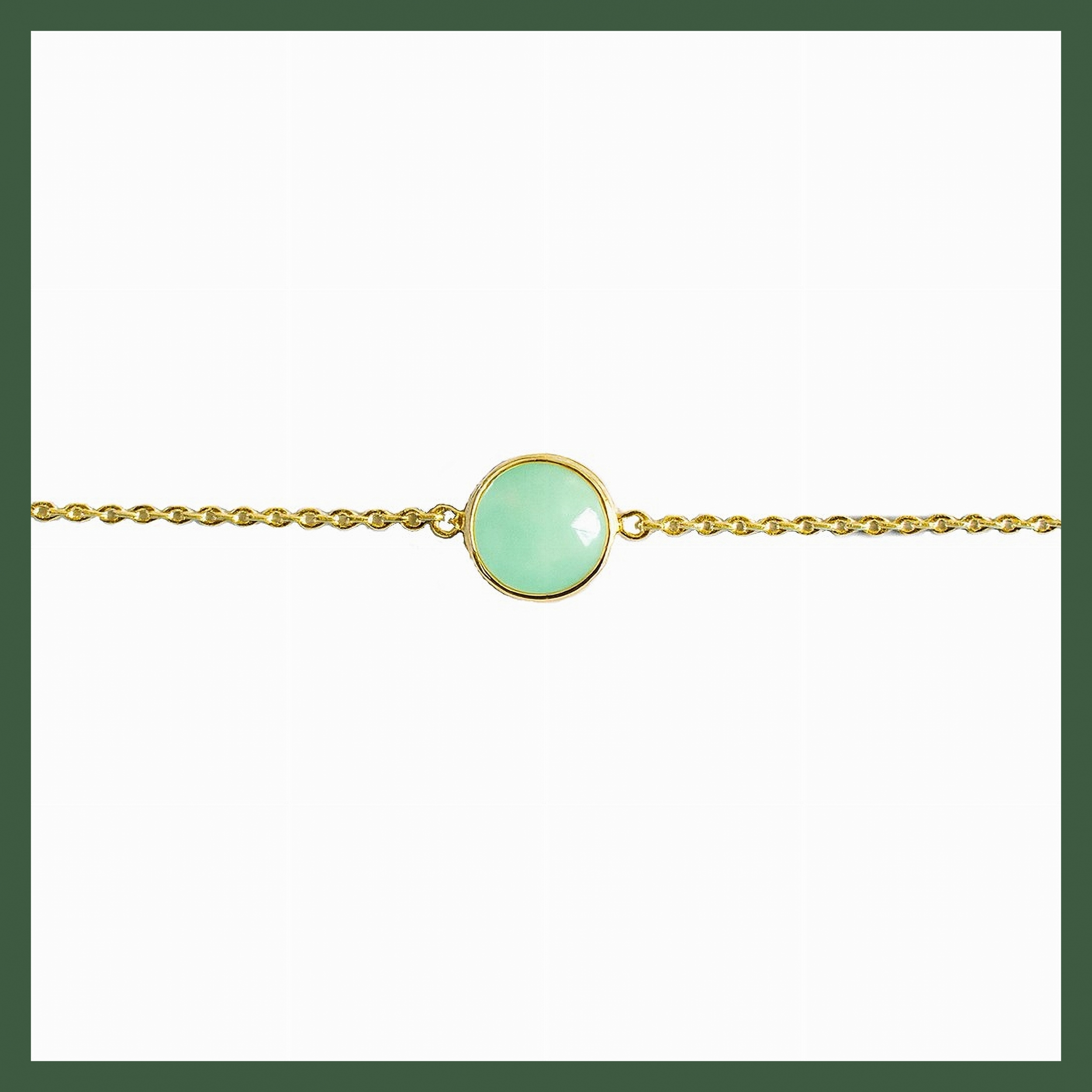 Bracelet  solitaire céladon