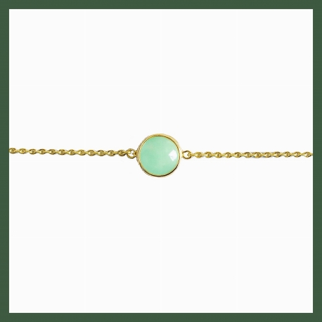 Bracelet  solitaire céladon