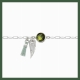 Bracelet vert aile et pompon vert