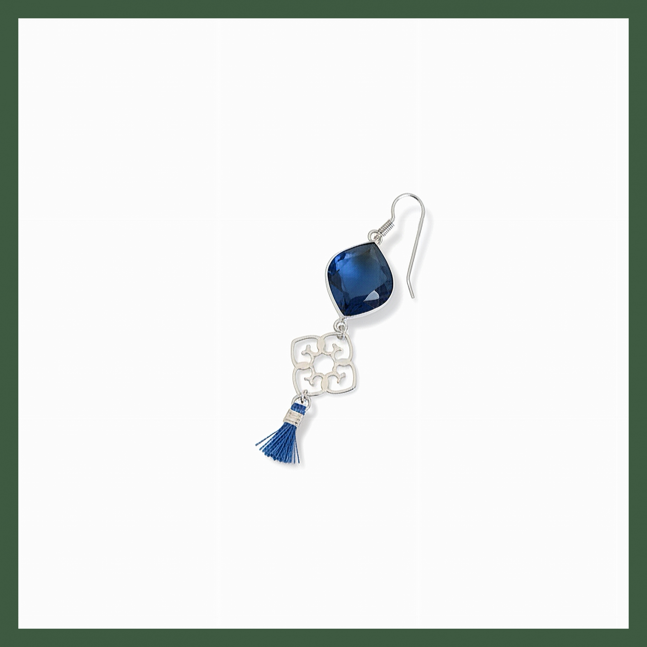 Art paris design boucles d'oreilles pendantes gouttes violet serties clos