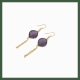 Art paris design boucles d'oreilles pendantes gouttes violet serties clos
