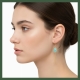  boucles pendantes turquoises plaqué or