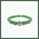 Bracelet perles aventurine et perle argent tibétain