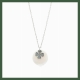 Collier Pastille nacre et trèfle  argent