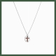 Collier Pastille nacre et croix argent
